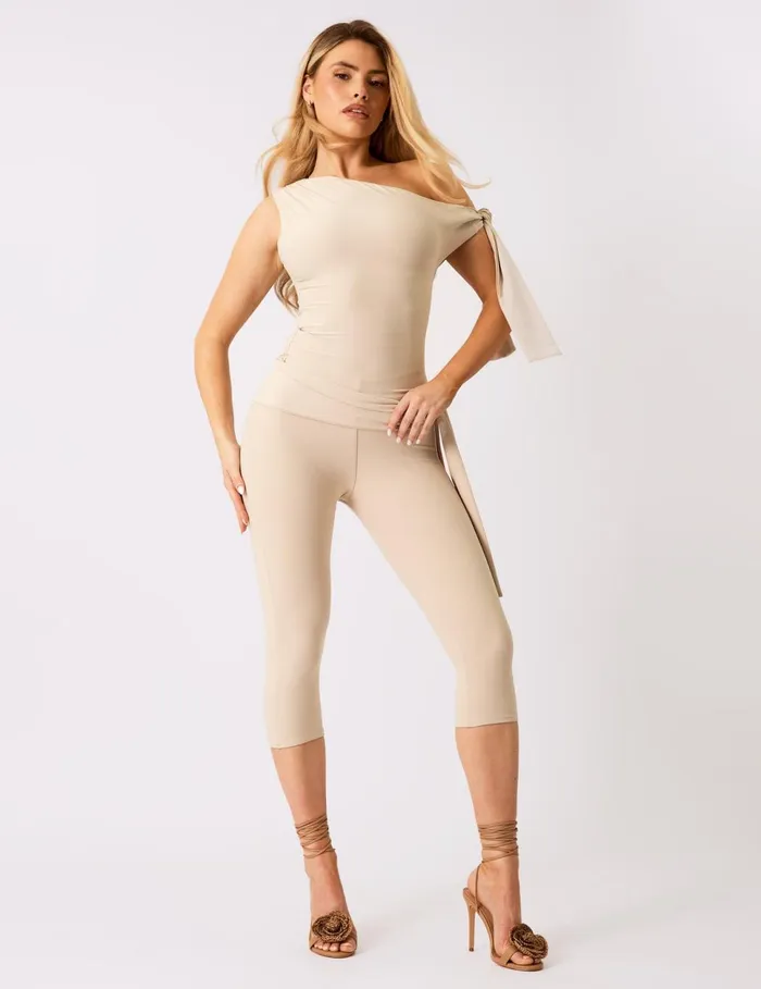 Women Knot Detail Tie Side Luxe Slinky Capri Pants Stone Stone Public Desire Two Piece Sets Women Knot Detail Tie Side Luxe Slinky Capri Pants Stone Stone Public Desire Two Piece Sets
