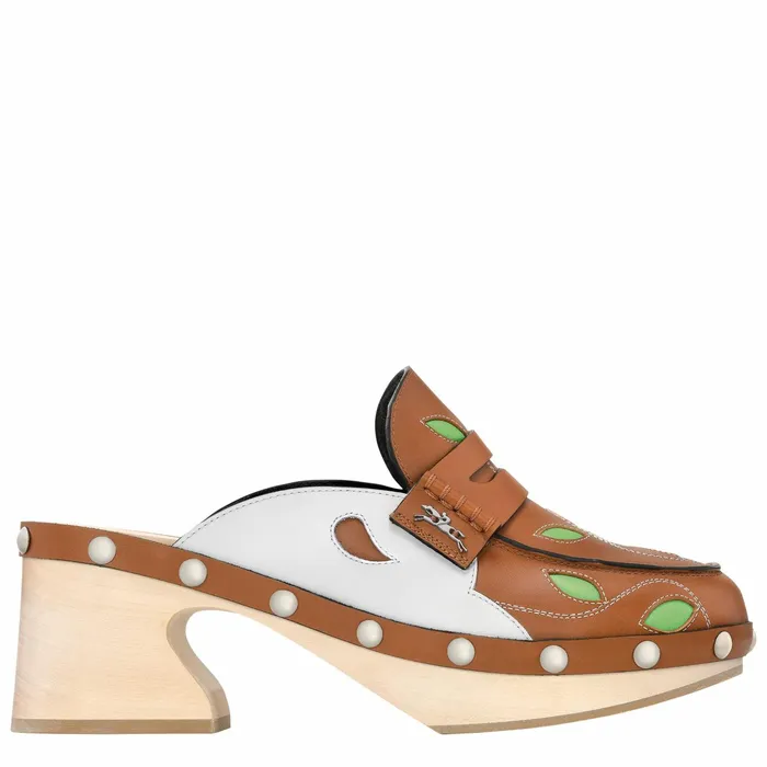Women La Cigale Clogs Cognac Longchamp Sandals