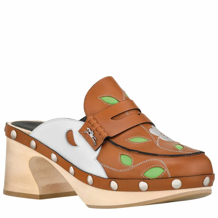 Women La Cigale Clogs Cognac Longchamp Sandals