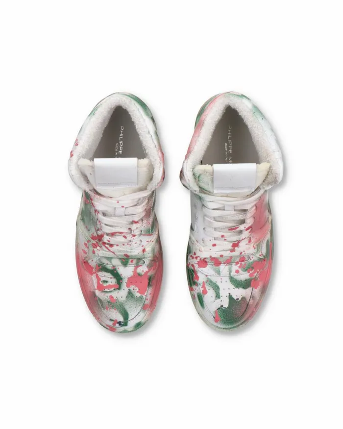 Women La Grande Sneakers White Green Pink Shoes Philippe Model Paris Street