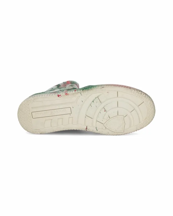 Women La Grande Sneakers White Green Pink Shoes Philippe Model Paris Street