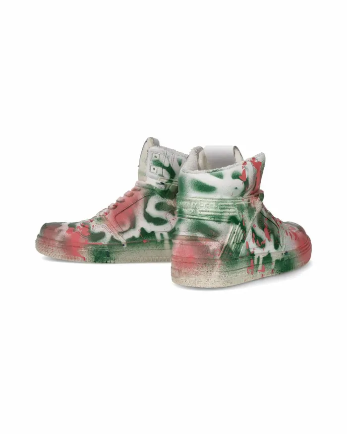 Women La Grande Sneakers White Green Pink Shoes Philippe Model Paris Street