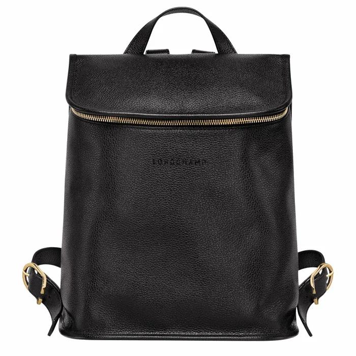 Women Le Foulonn Backpack Black Longchamp Backpacks