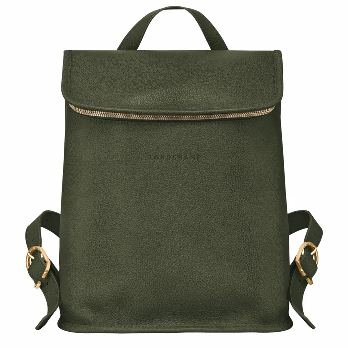 Women Le Foulonn Backpack Khaki Longchamp Backpacks