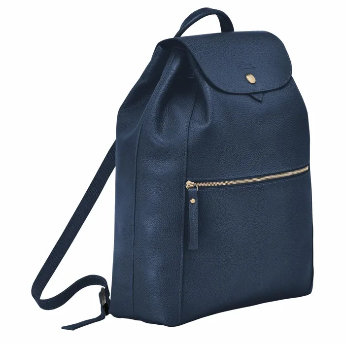 Women Le Foulonn Backpack Navy Longchamp Backpacks