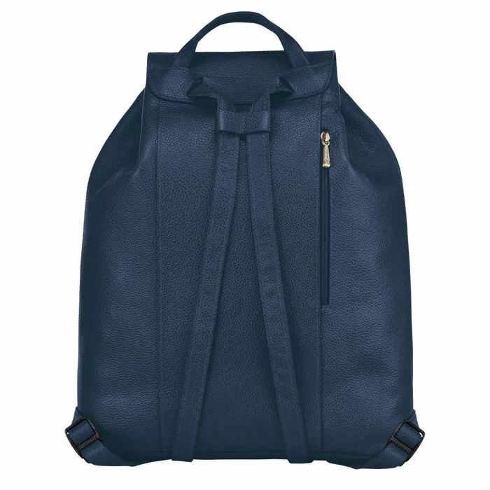 Women Le Foulonn Backpack Navy Longchamp Backpacks