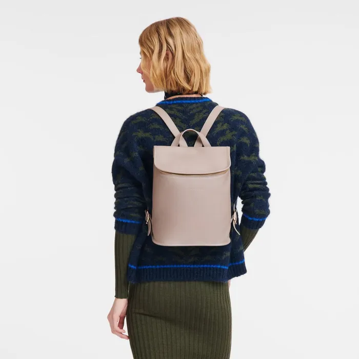 Women Le Foulonn Backpack Turtledove Longchamp Backpacks