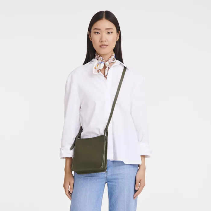 Women Le Foulonn S Crossbody Bag Khaki Longchamp Crossbody Bags