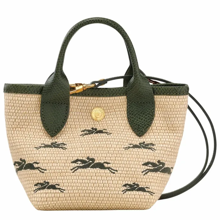 Women Le Panier Pliage XS Basket Khaki Longchamp Handbags