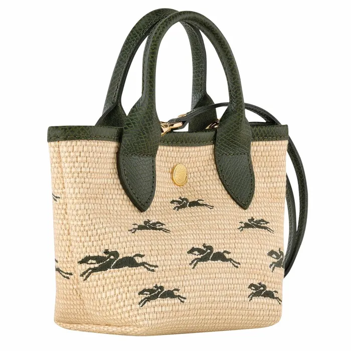 Women Le Panier Pliage XS Basket Khaki Longchamp Handbags
