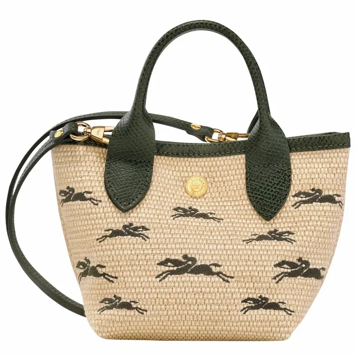 Women Le Panier Pliage XS Basket Khaki Longchamp Handbags
