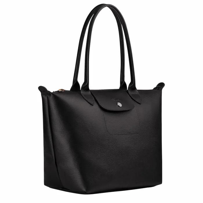 Women Le Pliage City M Tote Bag Black Longchamp Shoulder Bags