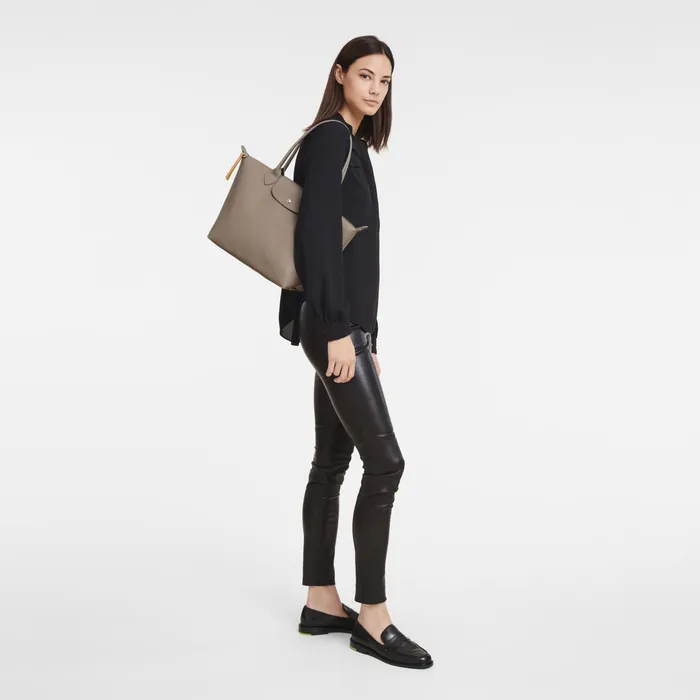 Women Le Pliage City M Tote Bag Taupe Longchamp Shoulder Bags