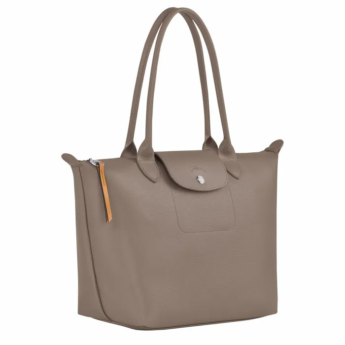Women Le Pliage City M Tote Bag Taupe Longchamp Shoulder Bags