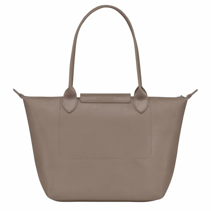Women Le Pliage City M Tote Bag Taupe Longchamp Shoulder Bags