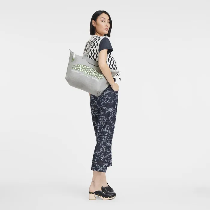 Women Le Pliage Collection L Tote Bag Grey Longchamp Shoulder Bags