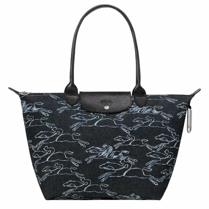 Women Le Pliage Collection L Tote Bag Navy Longchamp Shoulder Bags