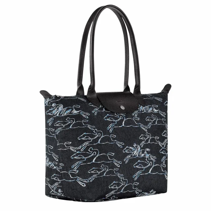 Women Le Pliage Collection L Tote Bag Navy Longchamp Shoulder Bags