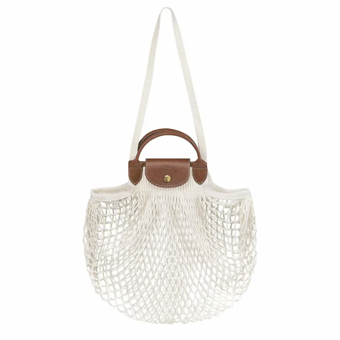 Women Le Pliage Filet L Mesh Bag Ecru Longchamp Handbags