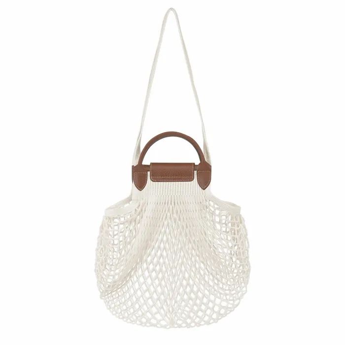 Women Le Pliage Filet L Mesh Bag Ecru Longchamp Handbags