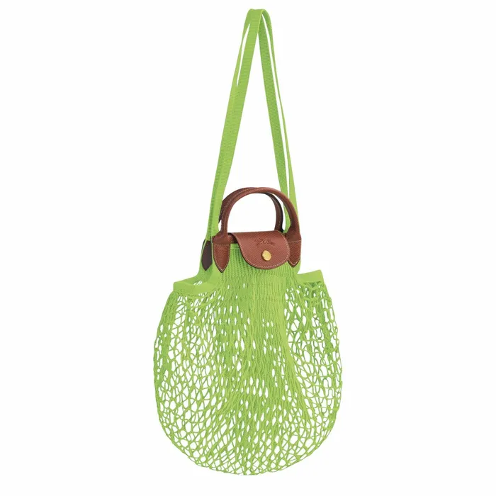 Women Le Pliage Filet L Mesh Bag Green Light Longchamp Handbags