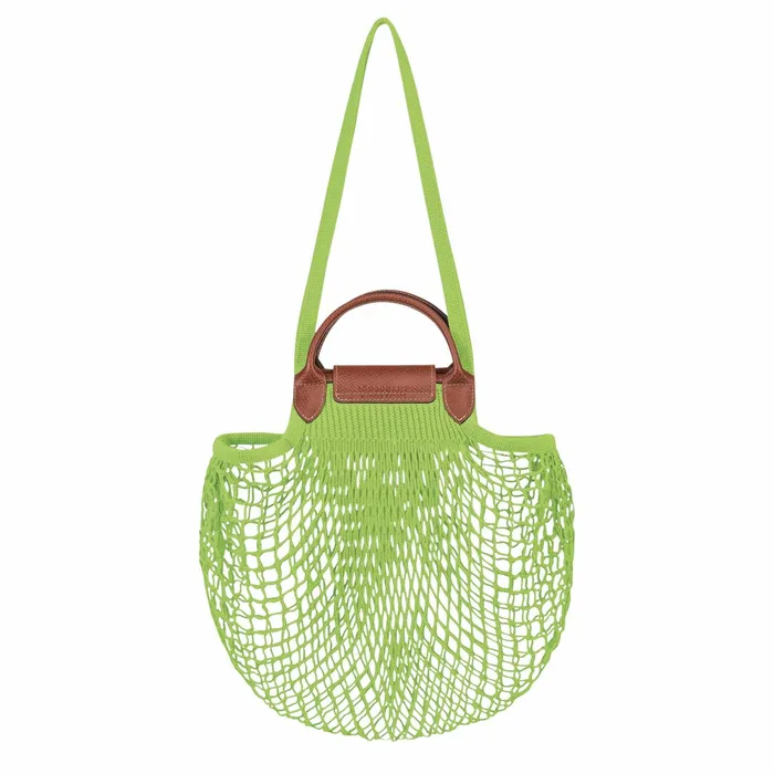 Women Le Pliage Filet L Mesh Bag Green Light Longchamp Handbags