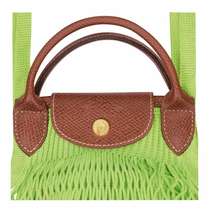 Women Le Pliage Filet L Mesh Bag Green Light Longchamp Handbags
