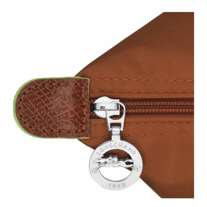 Women Le Pliage Green L Tote Bag Cognac Longchamp Shoulder Bags
