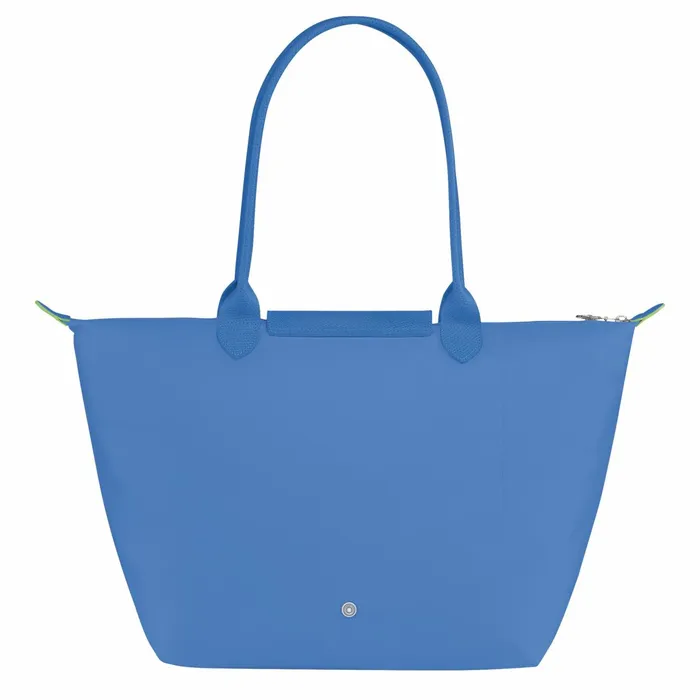 Women Le Pliage Green L Tote Bag Cornflower Longchamp Shoulder Bags