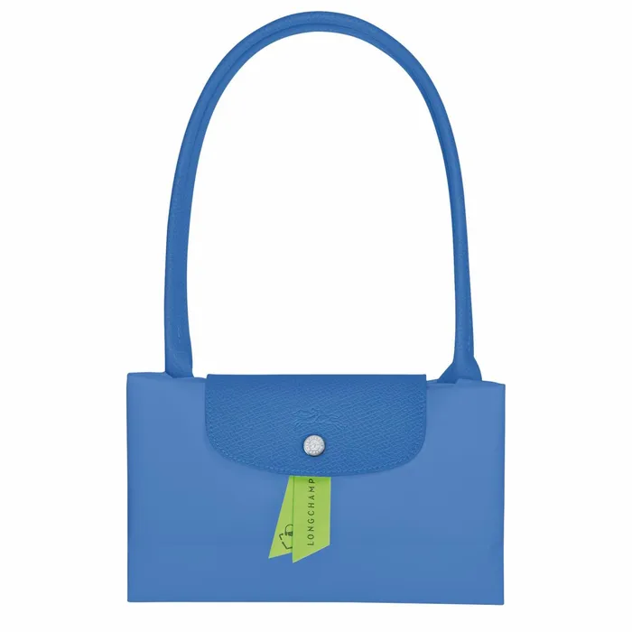 Women Le Pliage Green L Tote Bag Cornflower Longchamp Shoulder Bags