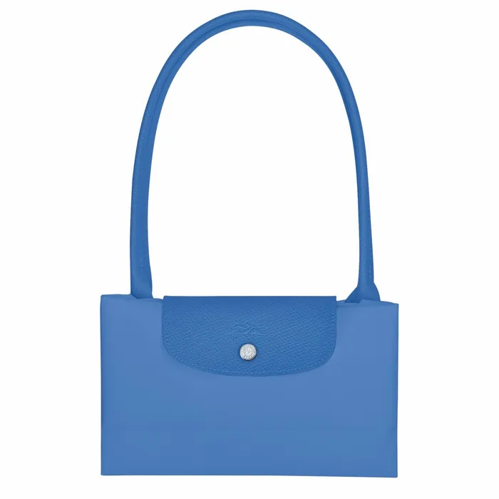Women Le Pliage Green L Tote Bag Cornflower Longchamp Shoulder Bags