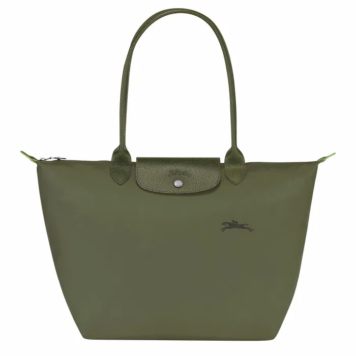 Women Le Pliage Green L Tote Bag Forest Longchamp Shoulder Bags