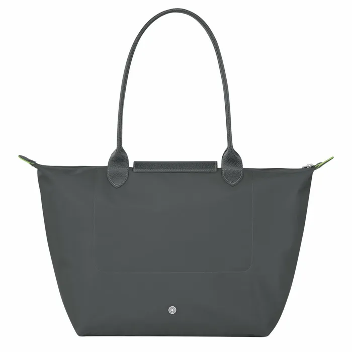 Women Le Pliage Green L Tote Bag Graphite Longchamp Shoulder Bags