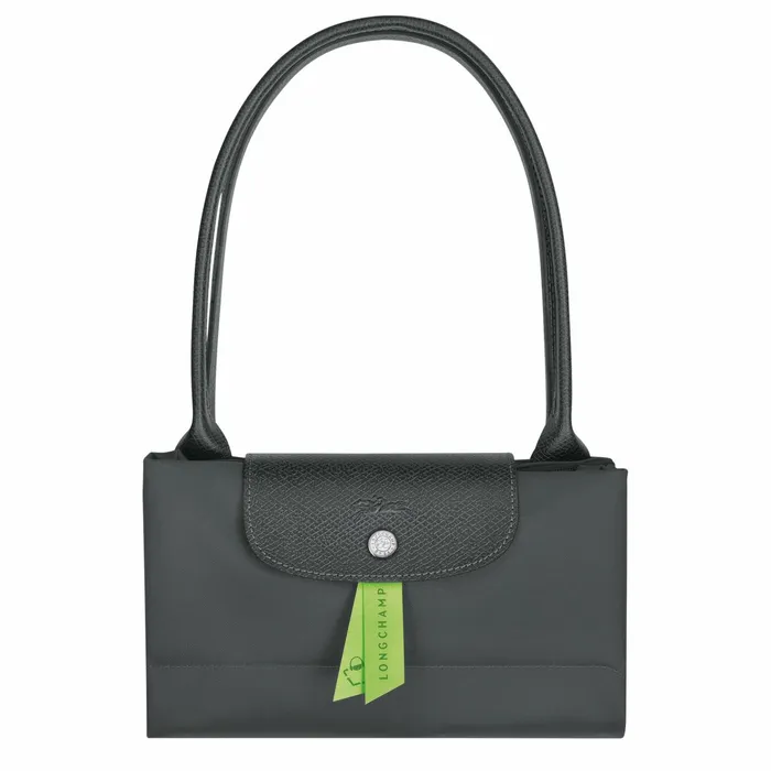 Women Le Pliage Green L Tote Bag Graphite Longchamp Shoulder Bags