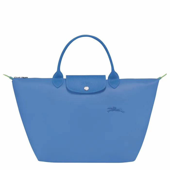 Women Le Pliage Green M Handbag Cornflower Longchamp Handbags