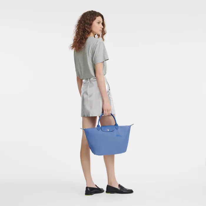 Women Le Pliage Green M Handbag Cornflower Longchamp Handbags