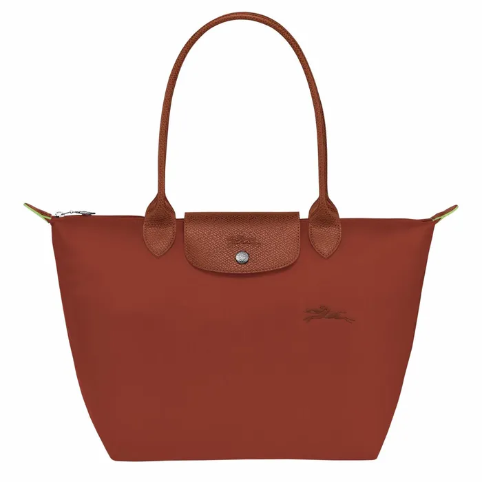 Women Le Pliage Green M Tote Bag Chestnut Longchamp Shoulder Bags