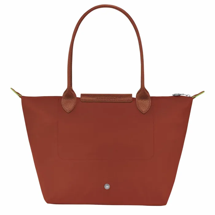 Women Le Pliage Green M Tote Bag Chestnut Longchamp Shoulder Bags