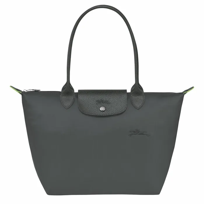 Women Le Pliage Green M Tote Bag Graphite Longchamp Shoulder Bags