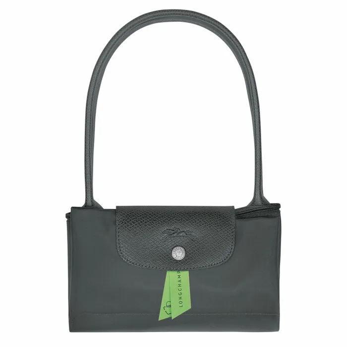 Women Le Pliage Green M Tote Bag Graphite Longchamp Shoulder Bags