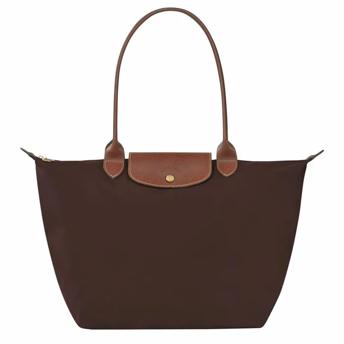 Women Le Pliage Original L Tote Bag Ebony Longchamp Shoulder Bags