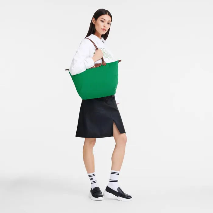 Women Le Pliage Original L Tote Bag Green Longchamp Shoulder Bags
