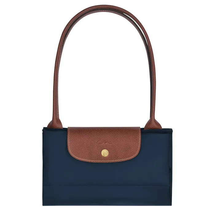 Women Le Pliage Original L Tote Bag Navy Longchamp Shoulder Bags