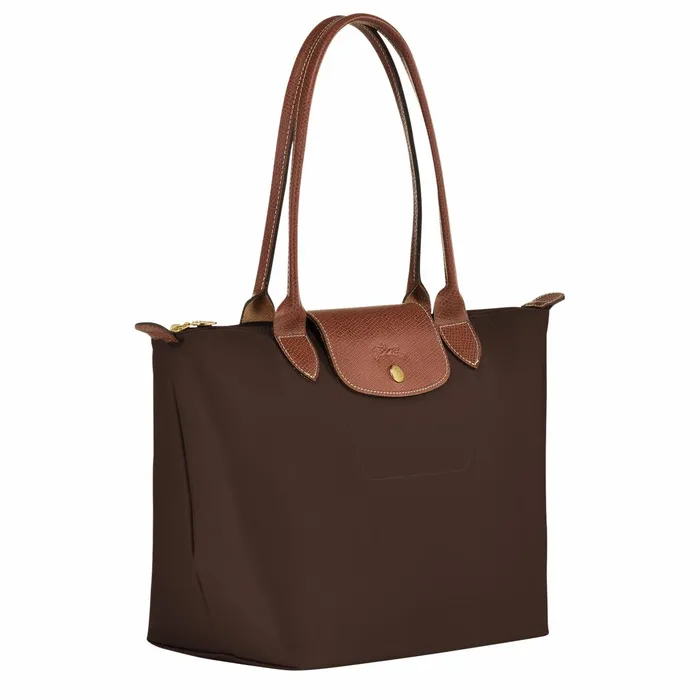 Women Le Pliage Original M Tote Bag Ebony Longchamp Shoulder Bags