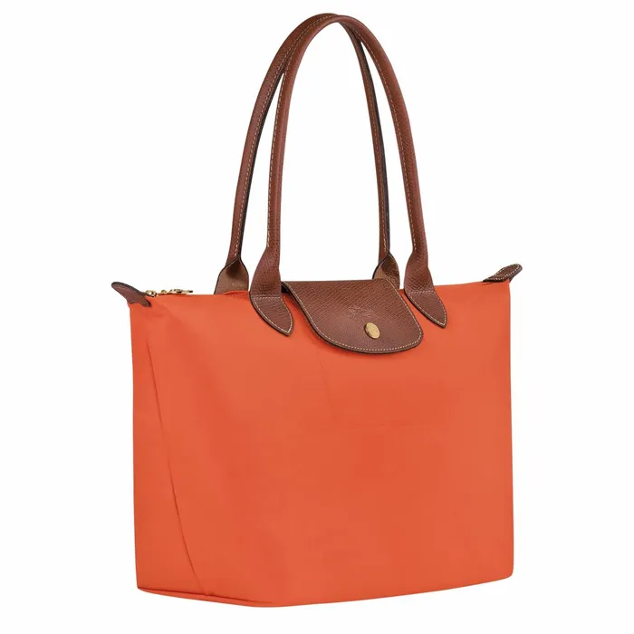 Women Le Pliage Original M Tote Bag Orange Longchamp Shoulder Bags