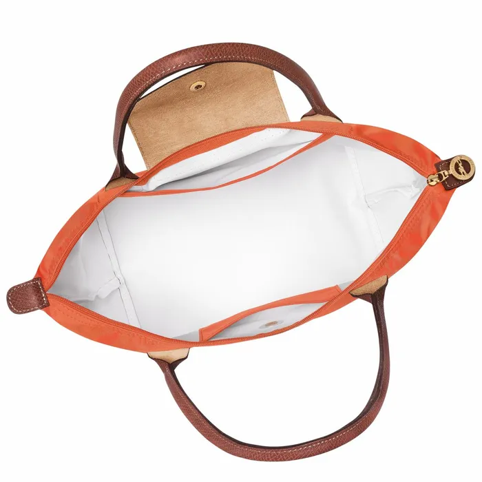 Women Le Pliage Original M Tote Bag Orange Longchamp Shoulder Bags