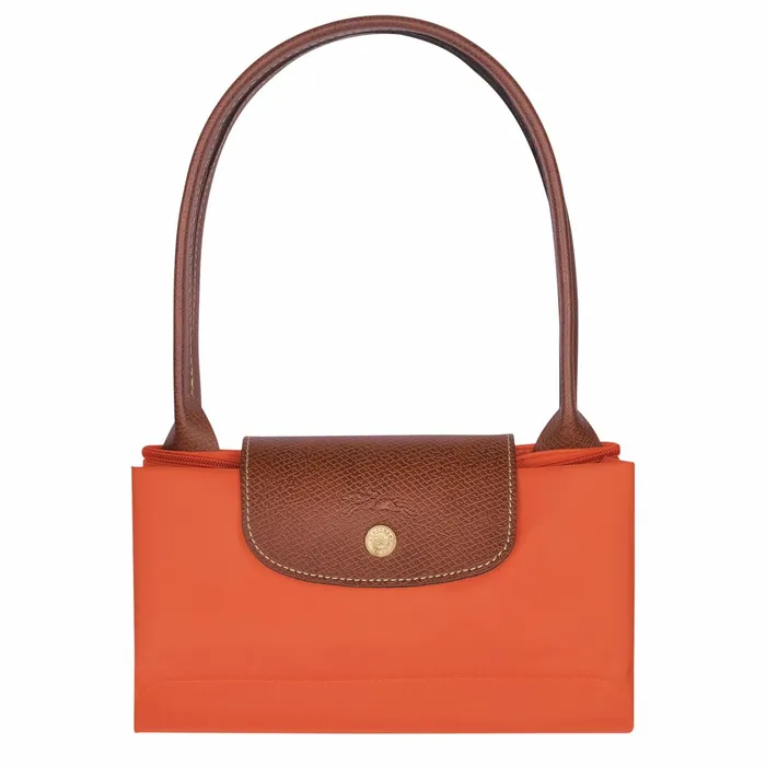 Women Le Pliage Original M Tote Bag Orange Longchamp Shoulder Bags