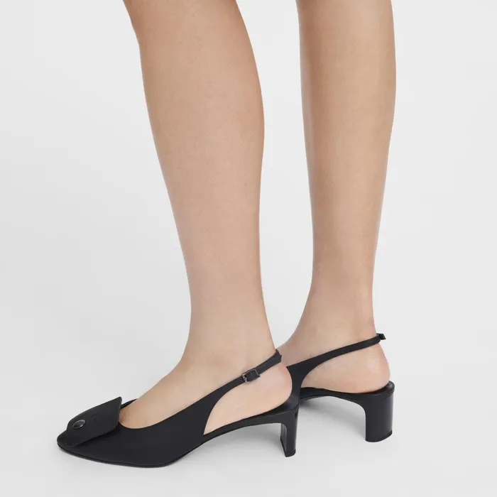 Women Le Pliage Xtra Slingback Pumps Black Longchamp Sandals