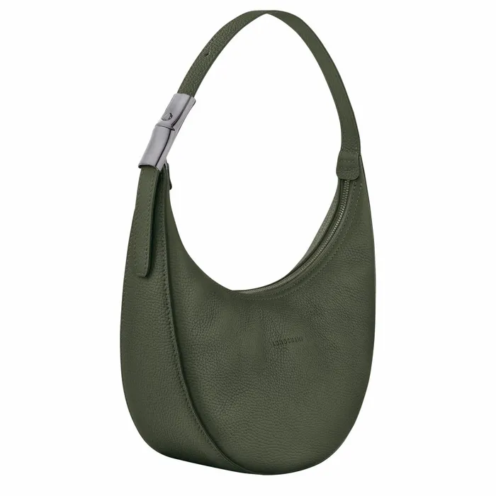 Women Le Roseau Essential M Hobo Bag Khaki Longchamp Shoulder Bags