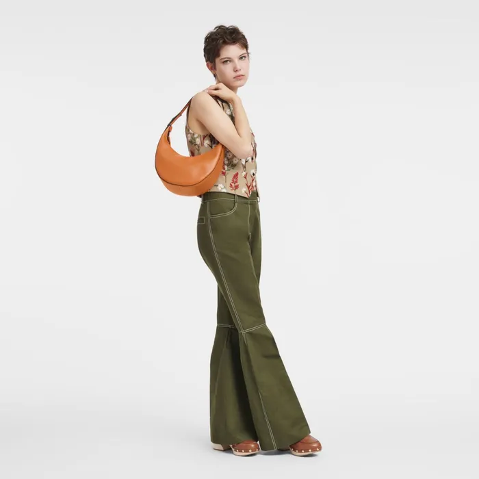 Women Le Roseau Essential M Hobo Bag Orange Longchamp Shoulder Bags